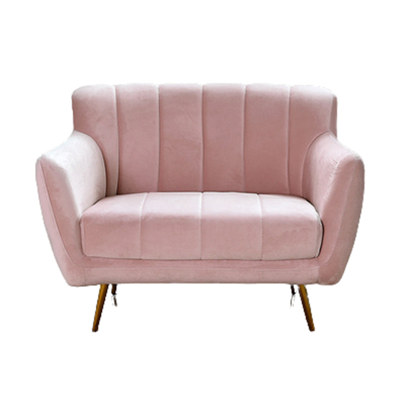 Modern Tight Back Couch Standard Velvet Tuxedo Arm Sofa in Green/Teal/Pink Clearhalo 'furn' 'furn_sofas' 'Furniture' 'furniture_sofas' 'kitchen' 'kitchen_sofas' 'Living Room Furniture' 'Sofa' 'sofas' 4836211