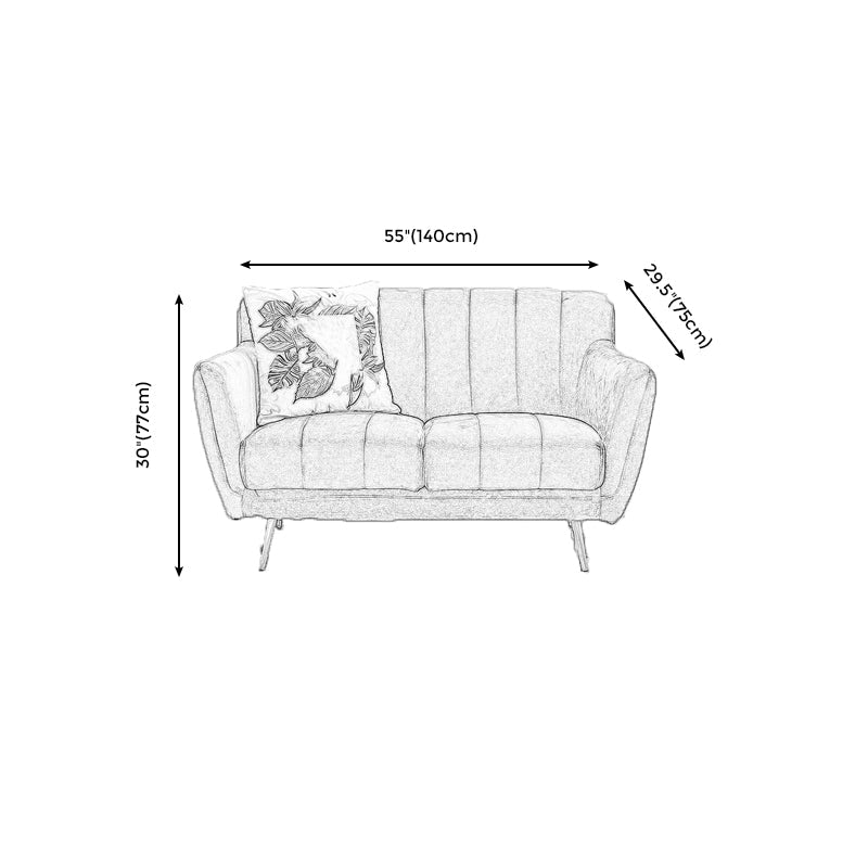 Modern Tight Back Couch Standard Velvet Tuxedo Arm Sofa in Green/Teal/Pink Clearhalo 'furn' 'furn_sofas' 'Furniture' 'furniture_sofas' 'kitchen' 'kitchen_sofas' 'Living Room Furniture' 'Sofa' 'sofas' 4836220