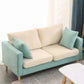 Scandinavian Sewn Pillow Back Sofa Slipcovered Loveseat with Storage for Apartment 48"L x 25.59"W x 22"H White-Green Clearhalo 'furn' 'furn_sofas' 'Furniture' 'furniture_sofas' 'kitchen' 'kitchen_sofas' 'Living Room Furniture' 'Sofa' 'sofas' 4836224