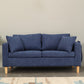 Scandinavian Tuxedo Arm Sofa Slipcovered Loveseat with Storage and Pillow Back Dark Blue Clearhalo 'Furniture' 'furniture_sofas' 'kitchen' 'kitchen_sofas' 'Living Room Furniture' 'Sofa' 'sofas' 4836242