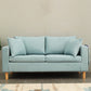 Scandinavian Tuxedo Arm Sofa Slipcovered Loveseat with Storage and Pillow Back Sky Blue Clearhalo 'Furniture' 'furniture_sofas' 'kitchen' 'kitchen_sofas' 'Living Room Furniture' 'Sofa' 'sofas' 4836247