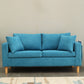 Scandinavian Tuxedo Arm Sofa Slipcovered Loveseat with Storage and Pillow Back Lake Blue Clearhalo 'Furniture' 'furniture_sofas' 'kitchen' 'kitchen_sofas' 'Living Room Furniture' 'Sofa' 'sofas' 4836248