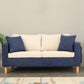 Scandinavian Tuxedo Arm Sofa Slipcovered Loveseat with Storage and Pillow Back Dark Blue-White Clearhalo 'Furniture' 'furniture_sofas' 'kitchen' 'kitchen_sofas' 'Living Room Furniture' 'Sofa' 'sofas' 4836249