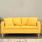 Scandinavian Tuxedo Arm Sofa Slipcovered Loveseat with Storage and Pillow Back Yellow 29.5"H x 55"L x 24"W Clearhalo 'Furniture' 'furniture_sofas' 'kitchen' 'kitchen_sofas' 'Living Room Furniture' 'Sofa' 'sofas' 4836250