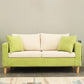 Scandinavian Tuxedo Arm Sofa Slipcovered Loveseat with Storage and Pillow Back White-Green Clearhalo 'Furniture' 'furniture_sofas' 'kitchen' 'kitchen_sofas' 'Living Room Furniture' 'Sofa' 'sofas' 4836251