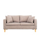 Scandinavian Tuxedo Arm Sofa Slipcovered Loveseat with Storage and Pillow Back Light Gray 29.5"H x 49"L x 24"W Clearhalo 'Furniture' 'furniture_sofas' 'kitchen' 'kitchen_sofas' 'Living Room Furniture' 'Sofa' 'sofas' 4836254
