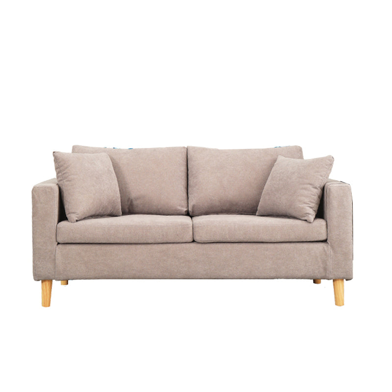 Scandinavian Tuxedo Arm Sofa Slipcovered Loveseat with Storage and Pillow Back Light Gray 29.5"H x 49"L x 24"W Clearhalo 'Furniture' 'furniture_sofas' 'kitchen' 'kitchen_sofas' 'Living Room Furniture' 'Sofa' 'sofas' 4836254