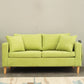 Scandinavian Tuxedo Arm Sofa Slipcovered Loveseat with Storage and Pillow Back Light Green Clearhalo 'Furniture' 'furniture_sofas' 'kitchen' 'kitchen_sofas' 'Living Room Furniture' 'Sofa' 'sofas' 4836258