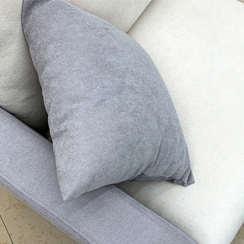 Contemporary Fabric Stationary Square Arm Loveseat with Loose Back Clearhalo 'furn' 'furn_sofas' 'Furniture' 'furniture_sofas' 'kitchen' 'kitchen_sofas' 'Living Room Furniture' 'Sofa' 'sofas' 4836278