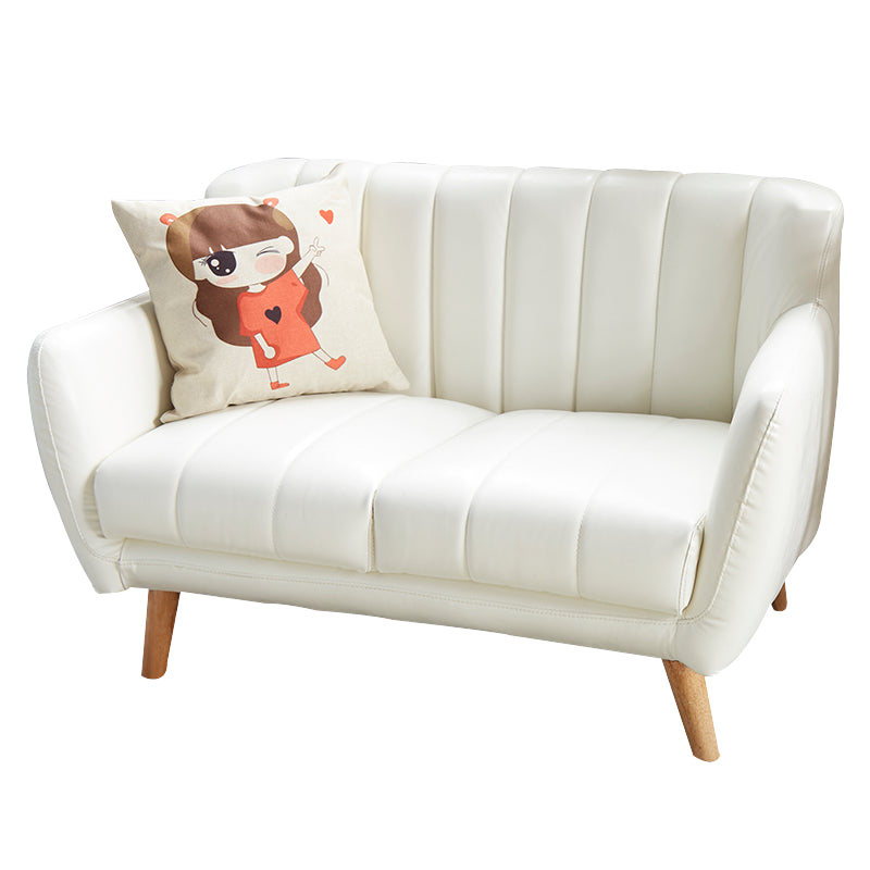 Modern Stain-Resistant Leather Sofa Square Arm Settee with Tight Back Clearhalo 'furn' 'furn_sofas' 'Furniture' 'furniture_sofas' 'kitchen' 'kitchen_sofas' 'Living Room Furniture' 'Sofa' 'sofas' 4836292