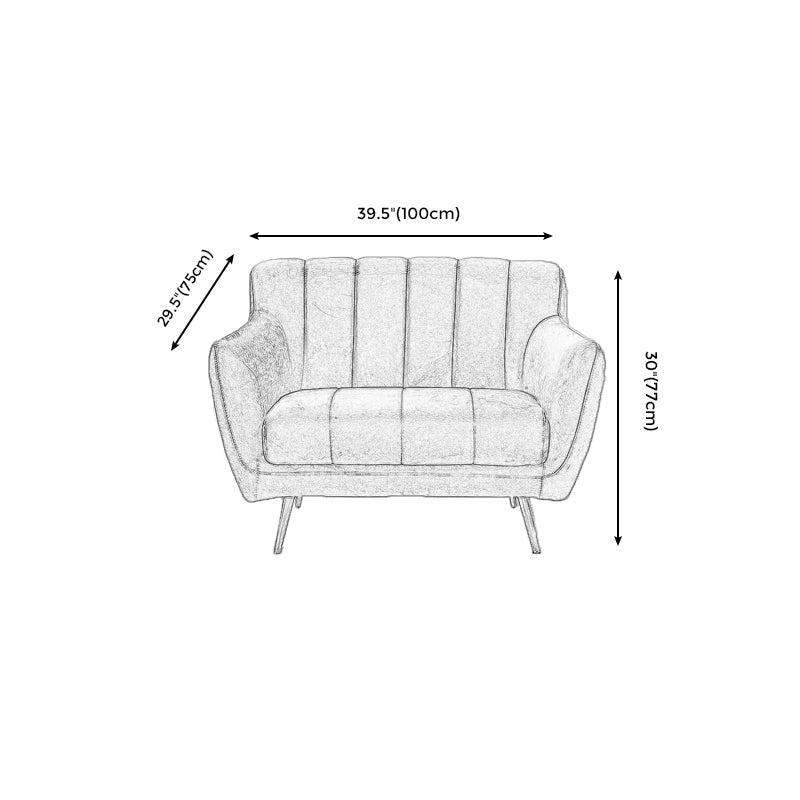 Contemporary Velvet Square Arm Sofa Green/Blue/Pink Settee with Tight Back Clearhalo 'Furniture' 'kitchen' 'kitchen_sofas' 'Living Room Furniture' 'Sofa' 'sofas' 4836344