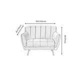 Contemporary Velvet Square Arm Sofa Green/Blue/Pink Settee with Tight Back Clearhalo 'Furniture' 'kitchen' 'kitchen_sofas' 'Living Room Furniture' 'Sofa' 'sofas' 4836344