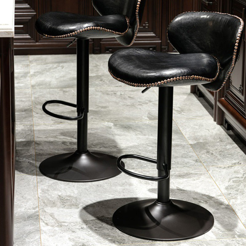 Modern Liftable Bar-stool PU Leather Counter Bar Stool with Metal Legs for Bristol Clearhalo 'Bar Furniture' 'Bar Stools' 'bar_stools' 'furn' 'furn_bar_stools' 'Furniture' 'furniture_bar_stools' 'Kitchen & Dining Furniture' 4839272