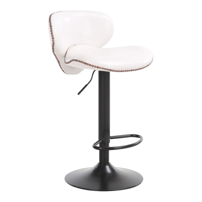 Modern Liftable Bar-stool PU Leather Counter Bar Stool with Metal Legs for Bristol White 1 Piece Bar Stool(31"H) Clearhalo 'Bar Furniture' 'Bar Stools' 'bar_stools' 'furn' 'furn_bar_stools' 'Furniture' 'furniture_bar_stools' 'Kitchen & Dining Furniture' 4839275