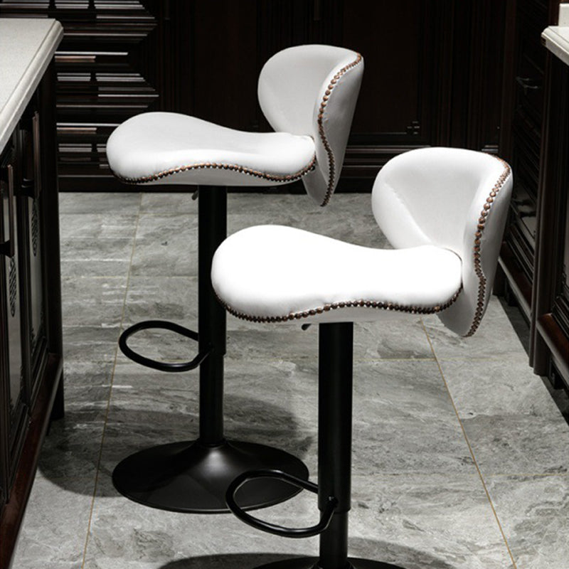 Modern Liftable Bar-stool PU Leather Counter Bar Stool with Metal Legs for Bristol Clearhalo 'Bar Furniture' 'Bar Stools' 'bar_stools' 'furn' 'furn_bar_stools' 'Furniture' 'furniture_bar_stools' 'Kitchen & Dining Furniture' 4839276
