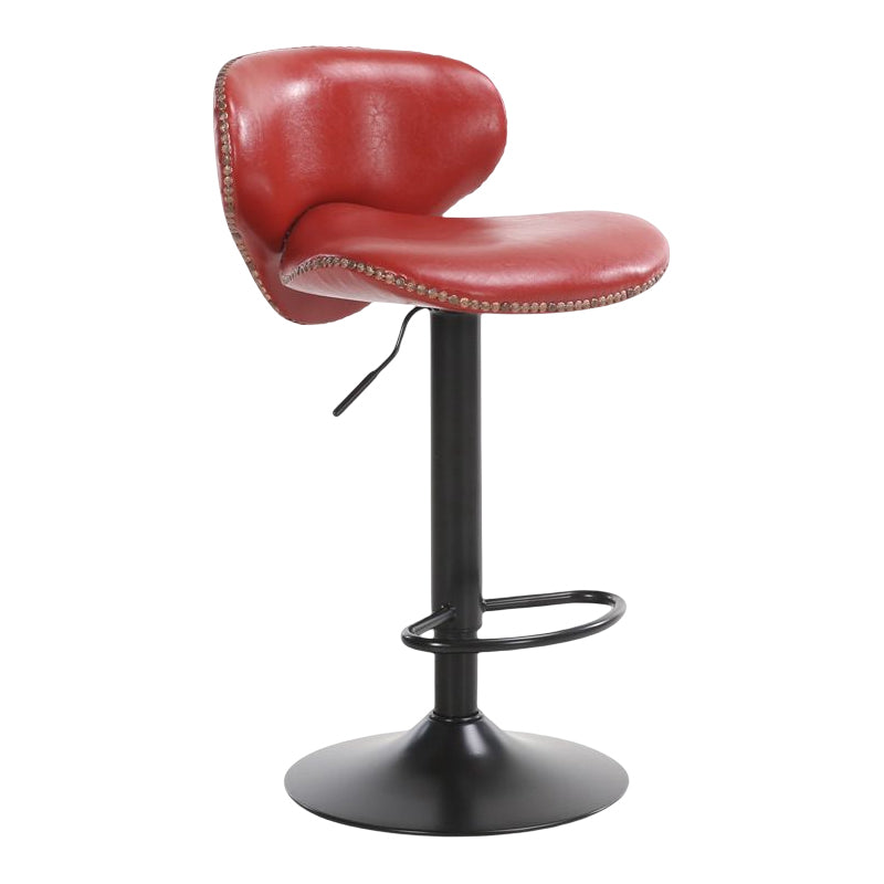 Modern Liftable Bar-stool PU Leather Counter Bar Stool with Metal Legs for Bristol Red 1 Piece Bar Stool(31"H) Clearhalo 'Bar Furniture' 'Bar Stools' 'bar_stools' 'furn' 'furn_bar_stools' 'Furniture' 'furniture_bar_stools' 'Kitchen & Dining Furniture' 4839277