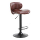 Modern Liftable Bar-stool PU Leather Counter Bar Stool with Metal Legs for Bristol Brown 1 Piece Bar Stool(31"H) Clearhalo 'Bar Furniture' 'Bar Stools' 'bar_stools' 'furn' 'furn_bar_stools' 'Furniture' 'furniture_bar_stools' 'Kitchen & Dining Furniture' 4839279