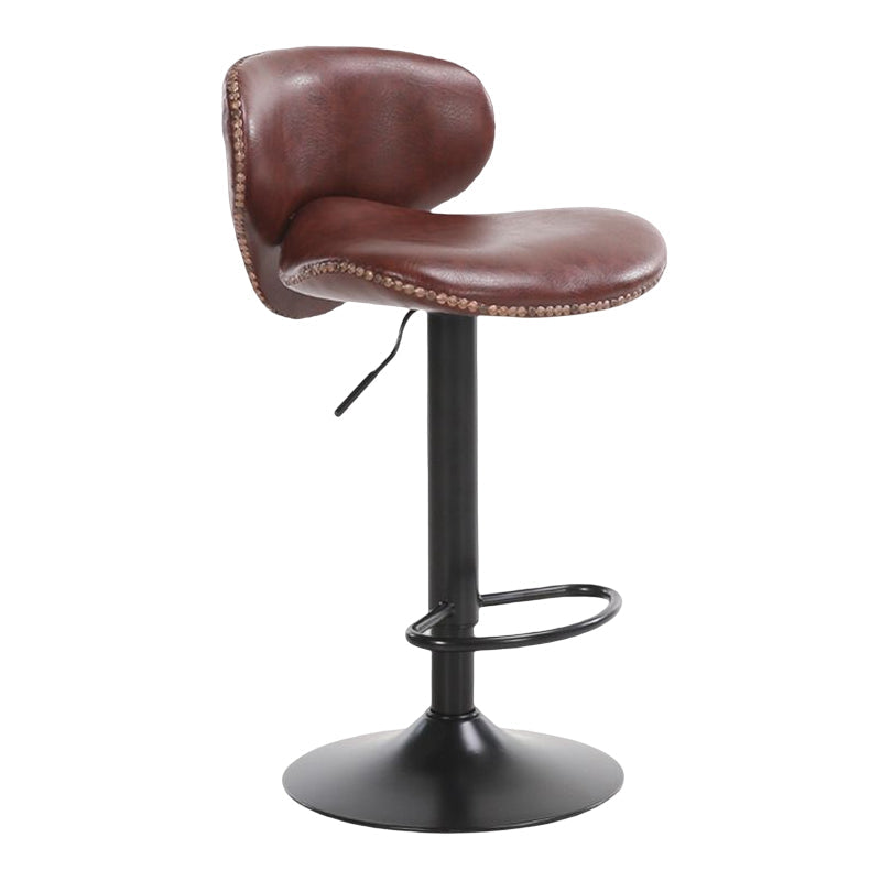 Modern Liftable Bar-stool PU Leather Counter Bar Stool with Metal Legs for Bristol Brown 1 Piece Bar Stool(31"H) Clearhalo 'Bar Furniture' 'Bar Stools' 'bar_stools' 'furn' 'furn_bar_stools' 'Furniture' 'furniture_bar_stools' 'Kitchen & Dining Furniture' 4839279