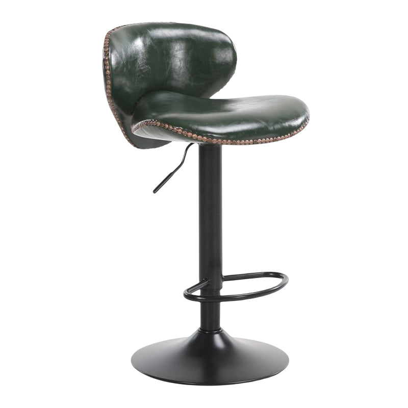 Modern Liftable Bar-stool PU Leather Counter Bar Stool with Metal Legs for Bristol Blackish Green 1 Piece Bar Stool(31"H) Clearhalo 'Bar Furniture' 'Bar Stools' 'bar_stools' 'furn' 'furn_bar_stools' 'Furniture' 'furniture_bar_stools' 'Kitchen & Dining Furniture' 4839280