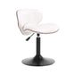 Modern Liftable Bar-stool PU Leather Counter Bar Stool with Metal Legs for Bristol White 1 Piece Short Stool(22"H) Clearhalo 'Bar Furniture' 'Bar Stools' 'bar_stools' 'furn' 'furn_bar_stools' 'Furniture' 'furniture_bar_stools' 'Kitchen & Dining Furniture' 4839285