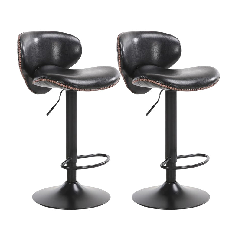 Modern Liftable Bar-stool PU Leather Counter Bar Stool with Metal Legs for Bristol Black 2 Piece Set Bar Stool(31"H) Clearhalo 'Bar Furniture' 'Bar Stools' 'bar_stools' 'furn' 'furn_bar_stools' 'Furniture' 'furniture_bar_stools' 'Kitchen & Dining Furniture' 4839293