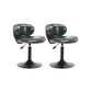 Modern Liftable Bar-stool PU Leather Counter Bar Stool with Metal Legs for Bristol Blackish Green 2 Piece Set Short Stool(22"H) Clearhalo 'Bar Furniture' 'Bar Stools' 'bar_stools' 'furn' 'furn_bar_stools' 'Furniture' 'furniture_bar_stools' 'Kitchen & Dining Furniture' 4839306
