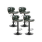 Modern Liftable Bar-stool PU Leather Counter Bar Stool with Metal Legs for Bristol Blackish Green 4 Piece Set Bar Stool(31"H) Clearhalo 'Bar Furniture' 'Bar Stools' 'bar_stools' 'furn' 'furn_bar_stools' 'Furniture' 'furniture_bar_stools' 'Kitchen & Dining Furniture' 4839311