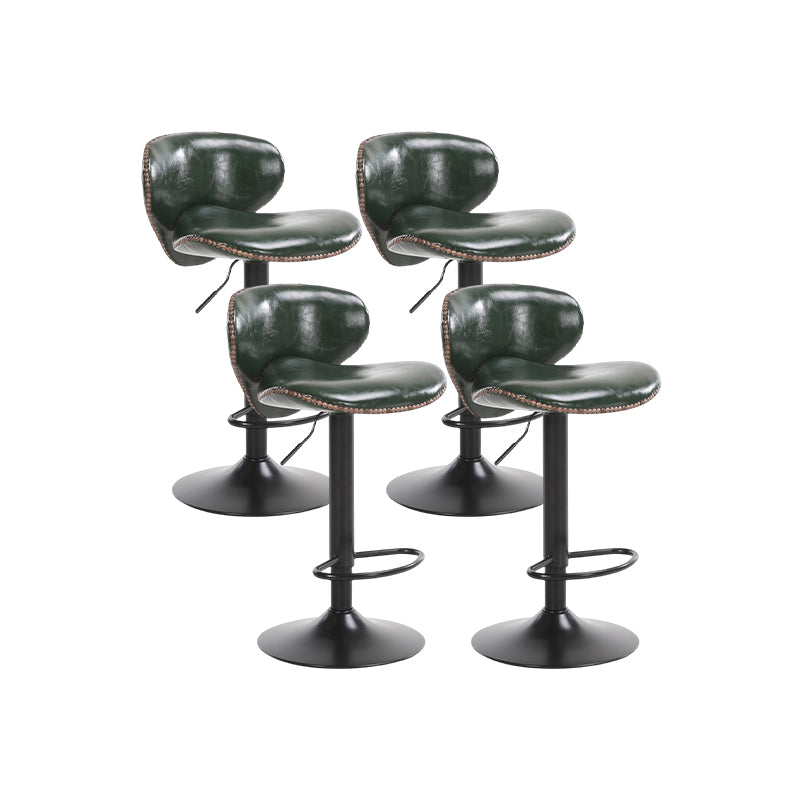 Modern Liftable Bar-stool PU Leather Counter Bar Stool with Metal Legs for Bristol Blackish Green 4 Piece Set Bar Stool(31"H) Clearhalo 'Bar Furniture' 'Bar Stools' 'bar_stools' 'furn' 'furn_bar_stools' 'Furniture' 'furniture_bar_stools' 'Kitchen & Dining Furniture' 4839311