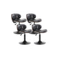 Modern Liftable Bar-stool PU Leather Counter Bar Stool with Metal Legs for Bristol Black 4 Piece Set Short Stool(22"H) Clearhalo 'Bar Furniture' 'Bar Stools' 'bar_stools' 'furn' 'furn_bar_stools' 'Furniture' 'furniture_bar_stools' 'Kitchen & Dining Furniture' 4839312