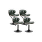 Modern Liftable Bar-stool PU Leather Counter Bar Stool with Metal Legs for Bristol Blackish Green 4 Piece Set Short Stool(22"H) Clearhalo 'Bar Furniture' 'Bar Stools' 'bar_stools' 'furn' 'furn_bar_stools' 'Furniture' 'furniture_bar_stools' 'Kitchen & Dining Furniture' 4839316