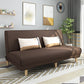 Modern Cotton Blend Armless Sofa Tight Back Couch with Pillow Included Brown Clearhalo 'furn' 'furn_sofas' 'Furniture' 'furniture_sofas' 'kitchen' 'kitchen_sofas' 'Living Room Furniture' 'Sofa' 'sofas' 4839328