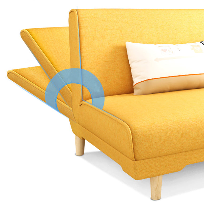 Modern Cotton Blend Armless Sofa Tight Back Couch with Pillow Included Clearhalo 'furn' 'furn_sofas' 'Furniture' 'furniture_sofas' 'kitchen' 'kitchen_sofas' 'Living Room Furniture' 'Sofa' 'sofas' 4839331