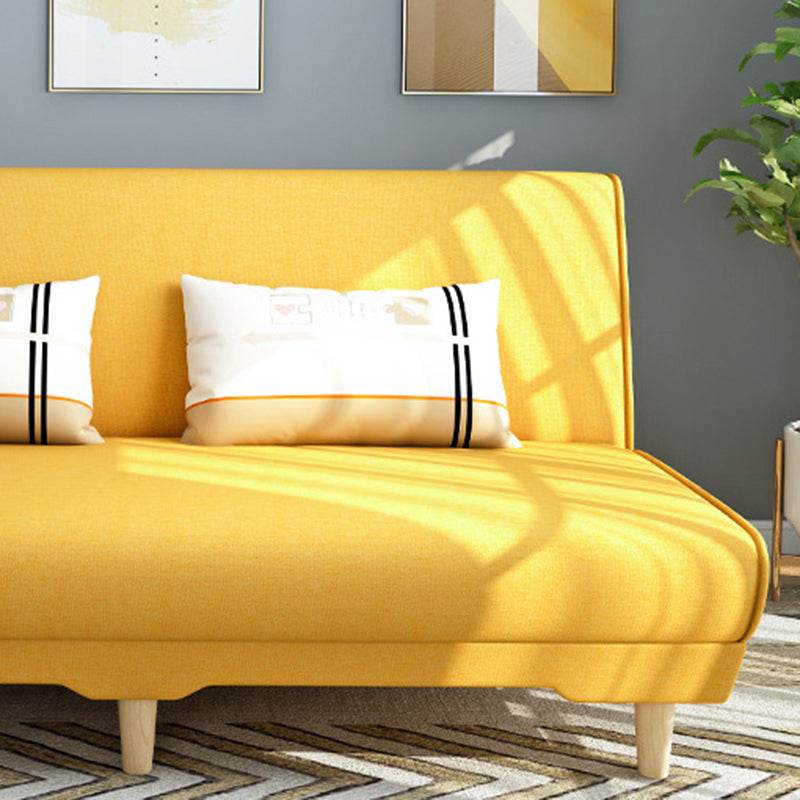 Modern Cotton Blend Armless Sofa Tight Back Couch with Pillow Included Clearhalo 'furn' 'furn_sofas' 'Furniture' 'furniture_sofas' 'kitchen' 'kitchen_sofas' 'Living Room Furniture' 'Sofa' 'sofas' 4839333