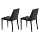 Contemporary Stainless Steel Legs Armless Dining Chairs Wingback Side Chair Dark Gray 2 Piece Set Clearhalo 'Dining Chairs' 'Dining Tables & Seating' 'dining_chair' 'furn' 'furn_dining_chair' 'Furniture' 'furniture_dining_chair' 'Kitchen & Dining Furniture' 4839563