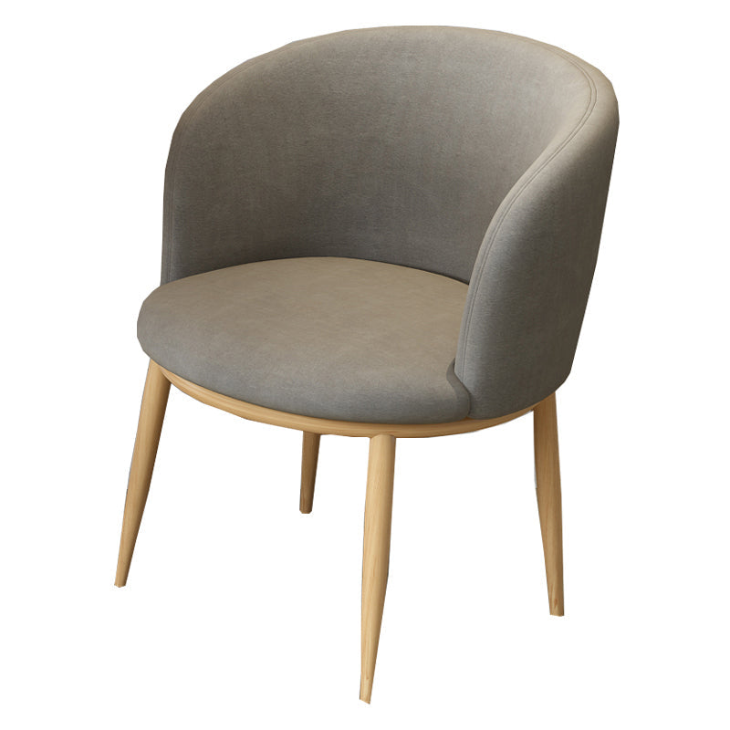 Modern Style Natural Iron Arm Chair Upholstered Side Chair for Dining Room Grey 1 Piece Clearhalo 'Dining Chairs' 'Dining Tables & Seating' 'dining_chair' 'furn' 'furn_dining_chair' 'Furniture' 'furniture_dining_chair' 'Kitchen & Dining Furniture' 4839576