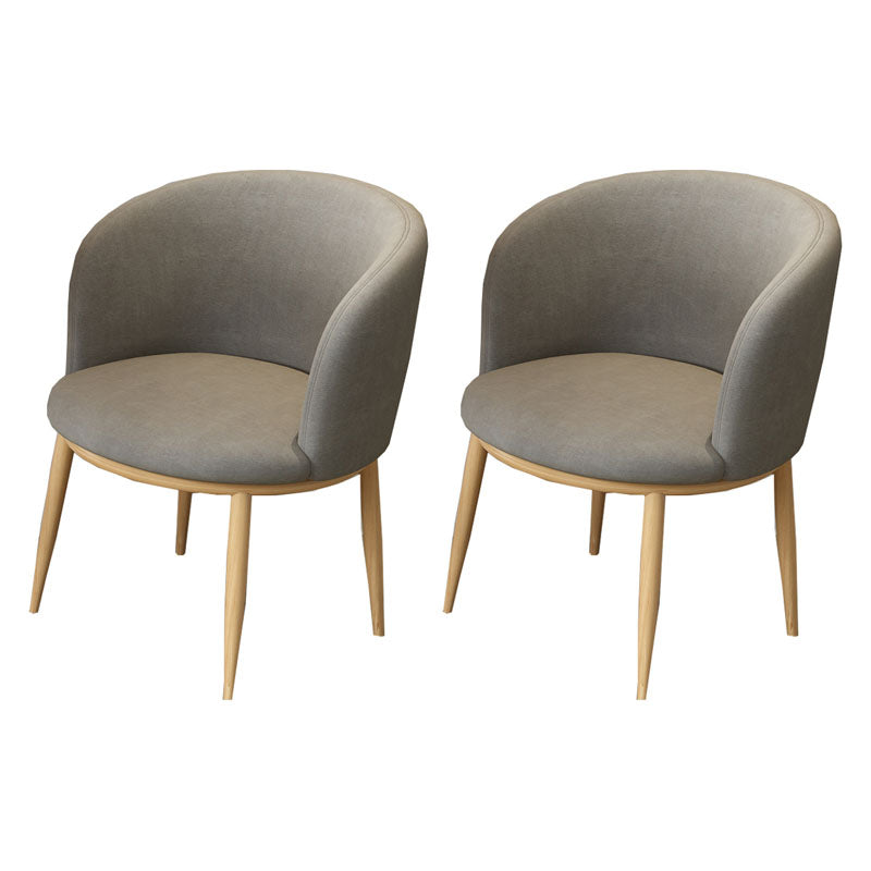 Modern Style Natural Iron Arm Chair Upholstered Side Chair for Dining Room Grey 2 Piece Set Clearhalo 'Dining Chairs' 'Dining Tables & Seating' 'dining_chair' 'furn' 'furn_dining_chair' 'Furniture' 'furniture_dining_chair' 'Kitchen & Dining Furniture' 4839578