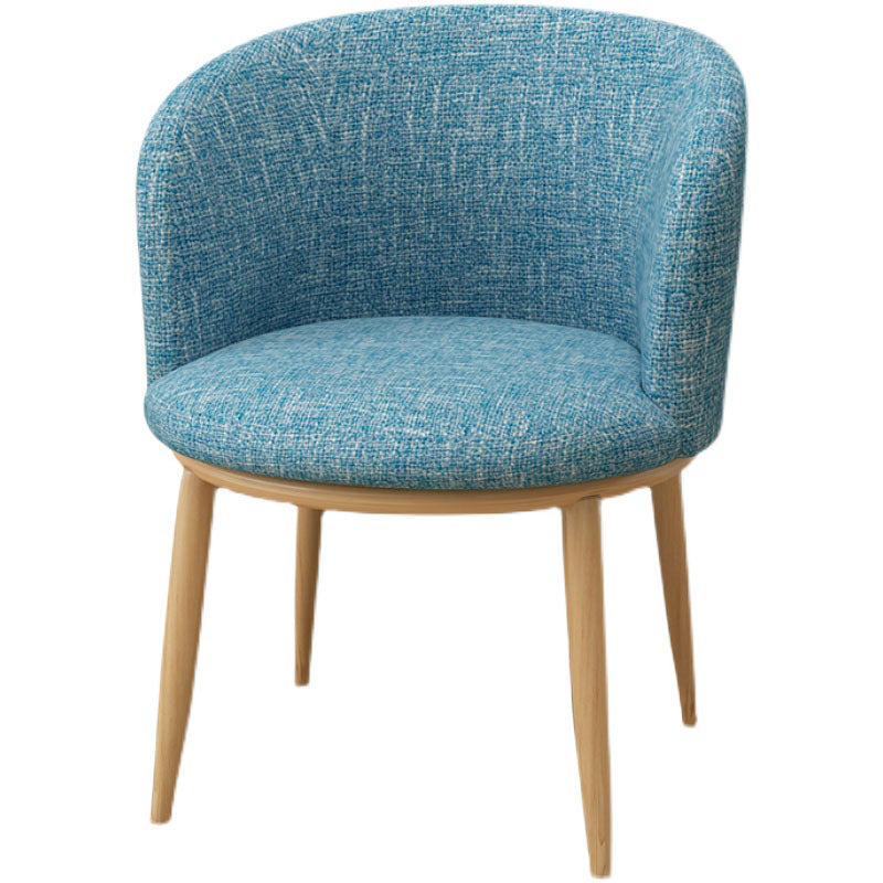 Modern Style Natural Iron Arm Chair Upholstered Side Chair for Dining Room Clearhalo 'Dining Chairs' 'Dining Tables & Seating' 'dining_chair' 'furn' 'furn_dining_chair' 'Furniture' 'furniture_dining_chair' 'Kitchen & Dining Furniture' 4839579
