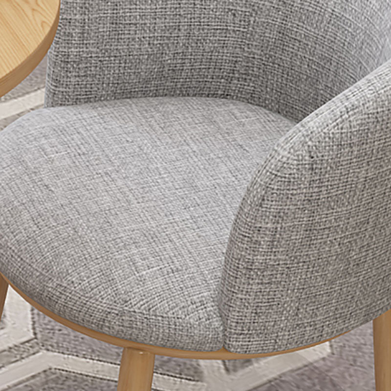 Modern Style Natural Iron Arm Chair Upholstered Side Chair for Dining Room Clearhalo 'Dining Chairs' 'Dining Tables & Seating' 'dining_chair' 'furn' 'furn_dining_chair' 'Furniture' 'furniture_dining_chair' 'Kitchen & Dining Furniture' 4839582