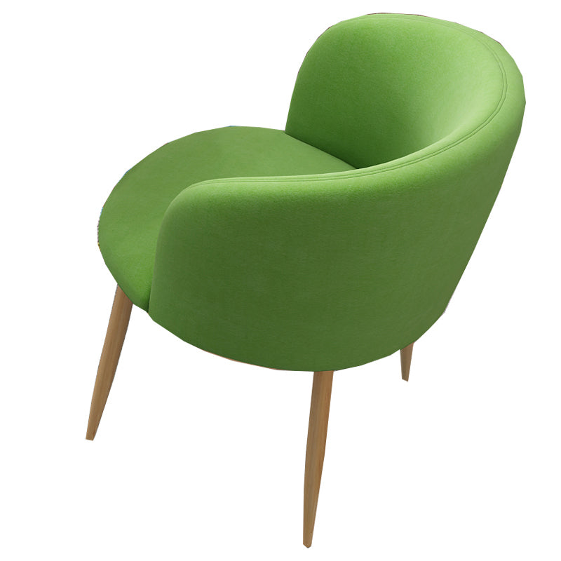Modern Style Natural Iron Arm Chair Upholstered Side Chair for Dining Room Green 1 Piece Clearhalo 'Dining Chairs' 'Dining Tables & Seating' 'dining_chair' 'furn' 'furn_dining_chair' 'Furniture' 'furniture_dining_chair' 'Kitchen & Dining Furniture' 4839589