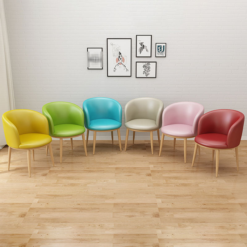 Modern Style Natural Iron Arm Chair Upholstered Side Chair for Dining Room Clearhalo 'Dining Chairs' 'Dining Tables & Seating' 'dining_chair' 'furn' 'furn_dining_chair' 'Furniture' 'furniture_dining_chair' 'Kitchen & Dining Furniture' 4839590