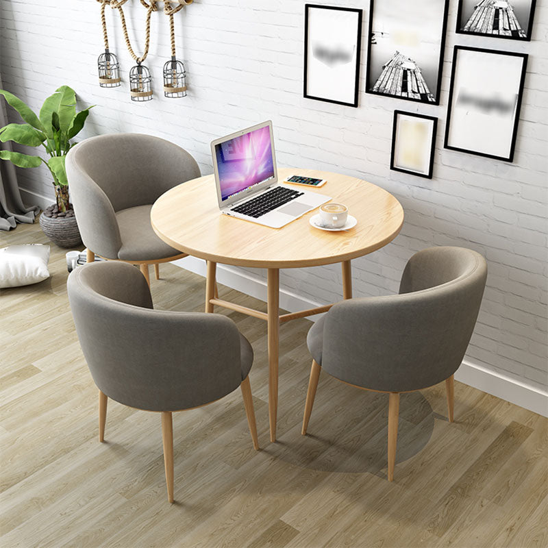 Modern Style Natural Iron Arm Chair Upholstered Side Chair for Dining Room Clearhalo 'Dining Chairs' 'Dining Tables & Seating' 'dining_chair' 'furn' 'furn_dining_chair' 'Furniture' 'furniture_dining_chair' 'Kitchen & Dining Furniture' 4839594