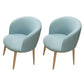Modern Style Natural Iron Arm Chair Upholstered Side Chair for Dining Room Light Blue 2 Piece Set Clearhalo 'Dining Chairs' 'Dining Tables & Seating' 'dining_chair' 'furn' 'furn_dining_chair' 'Furniture' 'furniture_dining_chair' 'Kitchen & Dining Furniture' 4839597
