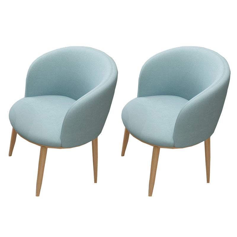 Modern Style Natural Iron Arm Chair Upholstered Side Chair for Dining Room Light Blue 2 Piece Set Clearhalo 'Dining Chairs' 'Dining Tables & Seating' 'dining_chair' 'furn' 'furn_dining_chair' 'Furniture' 'furniture_dining_chair' 'Kitchen & Dining Furniture' 4839597