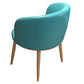 Modern Style Natural Iron Arm Chair Upholstered Side Chair for Dining Room Peacock Blue 1 Piece Clearhalo 'Dining Chairs' 'Dining Tables & Seating' 'dining_chair' 'furn' 'furn_dining_chair' 'Furniture' 'furniture_dining_chair' 'Kitchen & Dining Furniture' 4839602