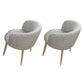 Modern Style Natural Iron Arm Chair Upholstered Side Chair for Dining Room Light Gray 2 Piece Set Clearhalo 'Dining Chairs' 'Dining Tables & Seating' 'dining_chair' 'furn' 'furn_dining_chair' 'Furniture' 'furniture_dining_chair' 'Kitchen & Dining Furniture' 4839609
