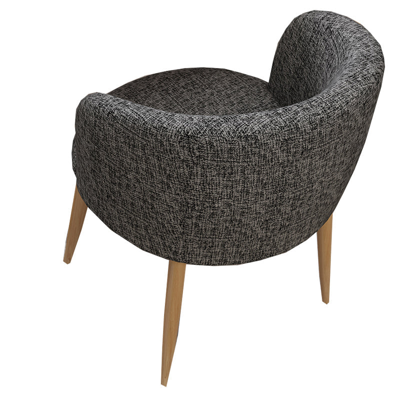 Modern Style Natural Iron Arm Chair Upholstered Side Chair for Dining Room Dark Gray 1 Piece Clearhalo 'Dining Chairs' 'Dining Tables & Seating' 'dining_chair' 'furn' 'furn_dining_chair' 'Furniture' 'furniture_dining_chair' 'Kitchen & Dining Furniture' 4839611