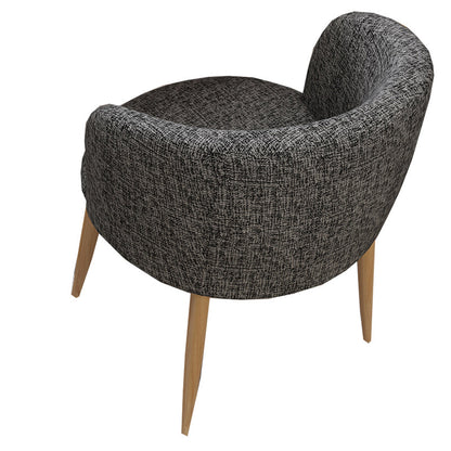 Modern Style Natural Iron Arm Chair Upholstered Side Chair for Dining Room Dark Gray 1 Piece Clearhalo 'Dining Chairs' 'Dining Tables & Seating' 'dining_chair' 'furn' 'furn_dining_chair' 'Furniture' 'furniture_dining_chair' 'Kitchen & Dining Furniture' 4839611