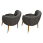 Modern Style Natural Iron Arm Chair Upholstered Side Chair for Dining Room Dark Gray 2 Piece Set Clearhalo 'Dining Chairs' 'Dining Tables & Seating' 'dining_chair' 'furn' 'furn_dining_chair' 'Furniture' 'furniture_dining_chair' 'Kitchen & Dining Furniture' 4839612
