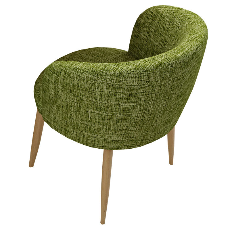 Modern Style Natural Iron Arm Chair Upholstered Side Chair for Dining Room Army Green 1 Piece Clearhalo 'Dining Chairs' 'Dining Tables & Seating' 'dining_chair' 'furn' 'furn_dining_chair' 'Furniture' 'furniture_dining_chair' 'Kitchen & Dining Furniture' 4839620