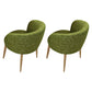 Modern Style Natural Iron Arm Chair Upholstered Side Chair for Dining Room Army Green 2 Piece Set Clearhalo 'Dining Chairs' 'Dining Tables & Seating' 'dining_chair' 'furn' 'furn_dining_chair' 'Furniture' 'furniture_dining_chair' 'Kitchen & Dining Furniture' 4839621